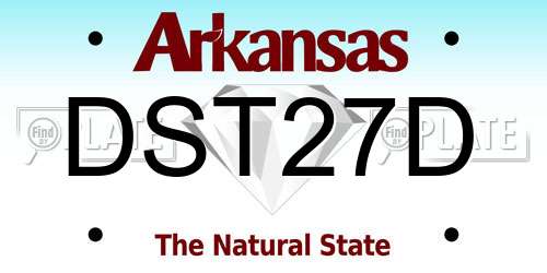 DST27D Arkansas License Plate
