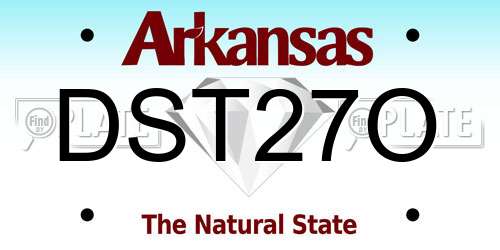 DST27O Arkansas License Plate