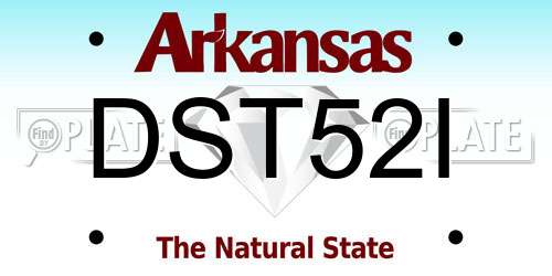 DST52I Arkansas License Plate