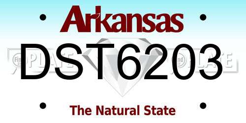 DST6203 Arkansas License Plate