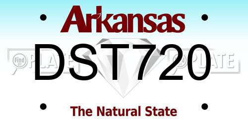 DST720 Arkansas License Plate