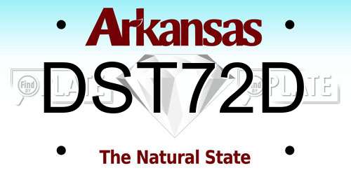 DST72D Arkansas License Plate