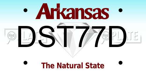 DST77D Arkansas License Plate