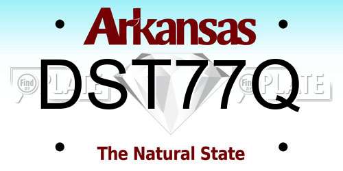 DST77Q Arkansas License Plate