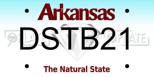DSTB21 Arkansas License Plate