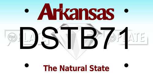 DSTB71 Arkansas License Plate