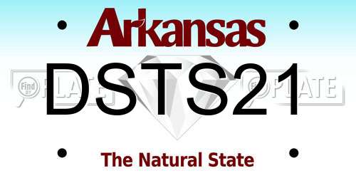 DSTS21 Arkansas License Plate