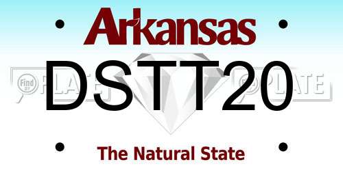 DSTT20 Arkansas License Plate