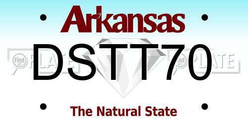 DSTT70 Arkansas License Plate