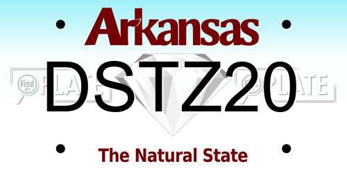 DSTZ20 Arkansas License Plate