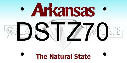DSTZ70 Arkansas License Plate