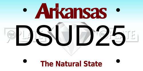 DSUD25 Arkansas License Plate
