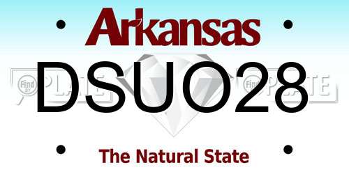 DSUO28 Arkansas License Plate
