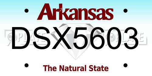 DSX5603 Arkansas License Plate