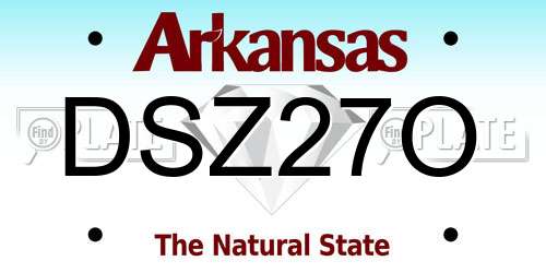 DSZ27O Arkansas License Plate