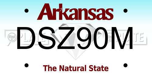 DSZ90M Arkansas License Plate