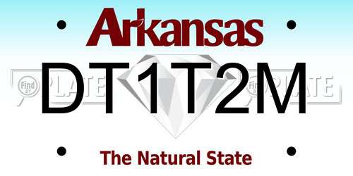 DT1T2M Arkansas License Plate