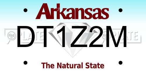 DT1Z2M Arkansas License Plate