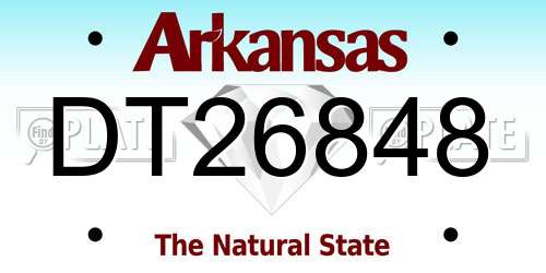 DT26848 Arkansas License Plate