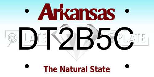 DT2B5C Arkansas License Plate
