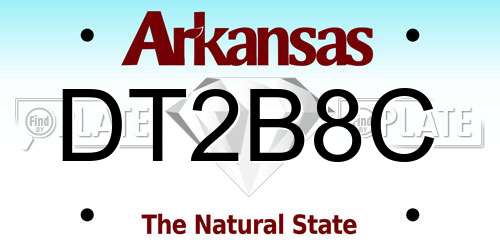 DT2B8C Arkansas License Plate