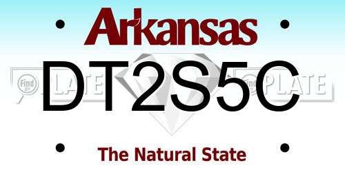 DT2S5C Arkansas License Plate