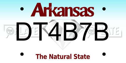 DT4B7B Arkansas License Plate