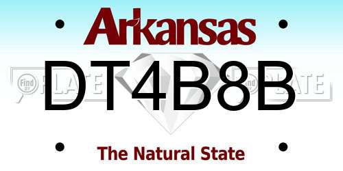 DT4B8B Arkansas License Plate