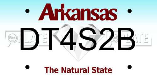 DT4S2B Arkansas License Plate