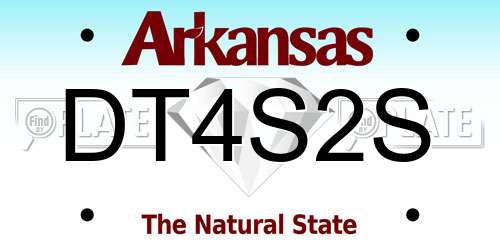 DT4S2S Arkansas License Plate
