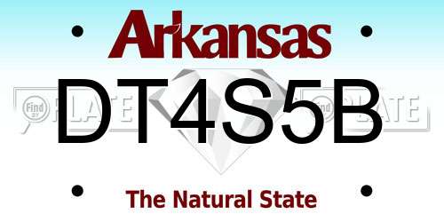 DT4S5B Arkansas License Plate