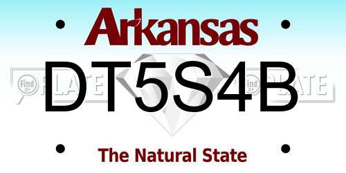 DT5S4B Arkansas License Plate