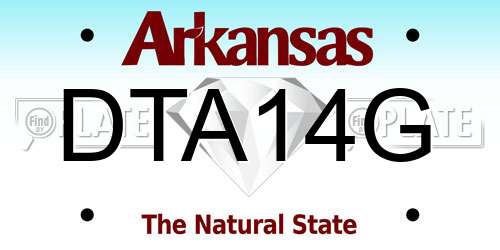 DTA14G Arkansas License Plate