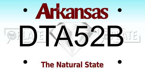 DTA52B Arkansas License Plate