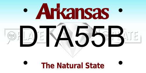 DTA55B Arkansas License Plate