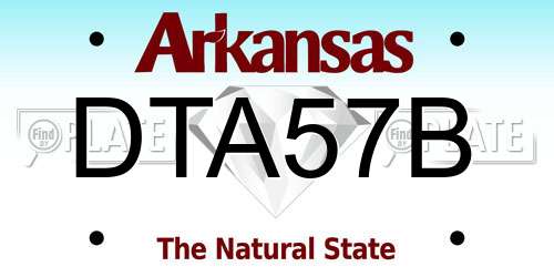 DTA57B Arkansas License Plate