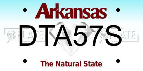 DTA57S Arkansas License Plate