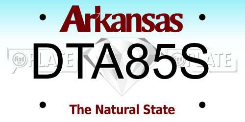 DTA85S Arkansas License Plate