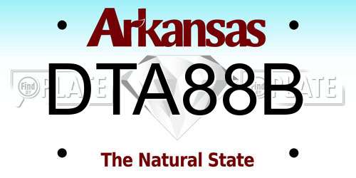 DTA88B Arkansas License Plate