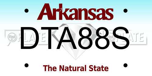 DTA88S Arkansas License Plate