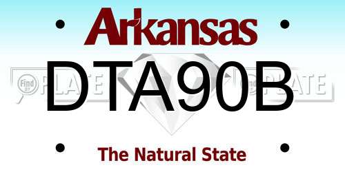 DTA90B Arkansas License Plate