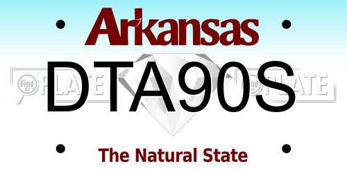 DTA90S Arkansas License Plate