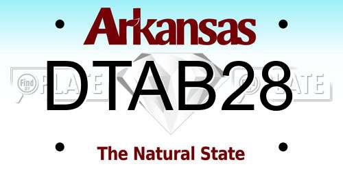 DTAB28 Arkansas License Plate
