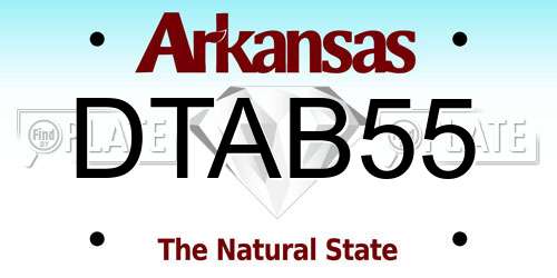 DTAB55 Arkansas License Plate