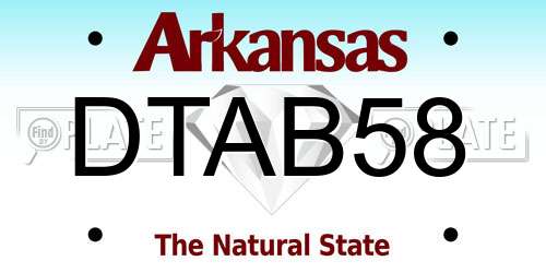 DTAB58 Arkansas License Plate