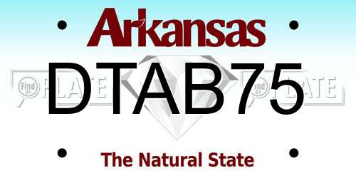 DTAB75 Arkansas License Plate