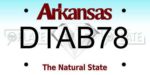 DTAB78 Arkansas License Plate