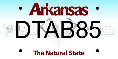 DTAB85 Arkansas License Plate