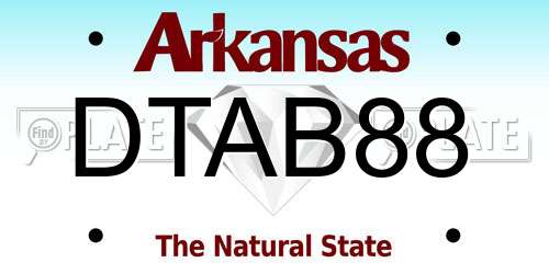 DTAB88 Arkansas License Plate