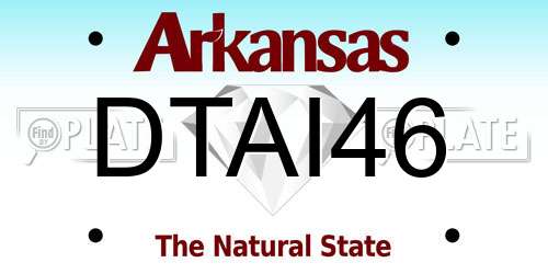 DTAI46 Arkansas License Plate
